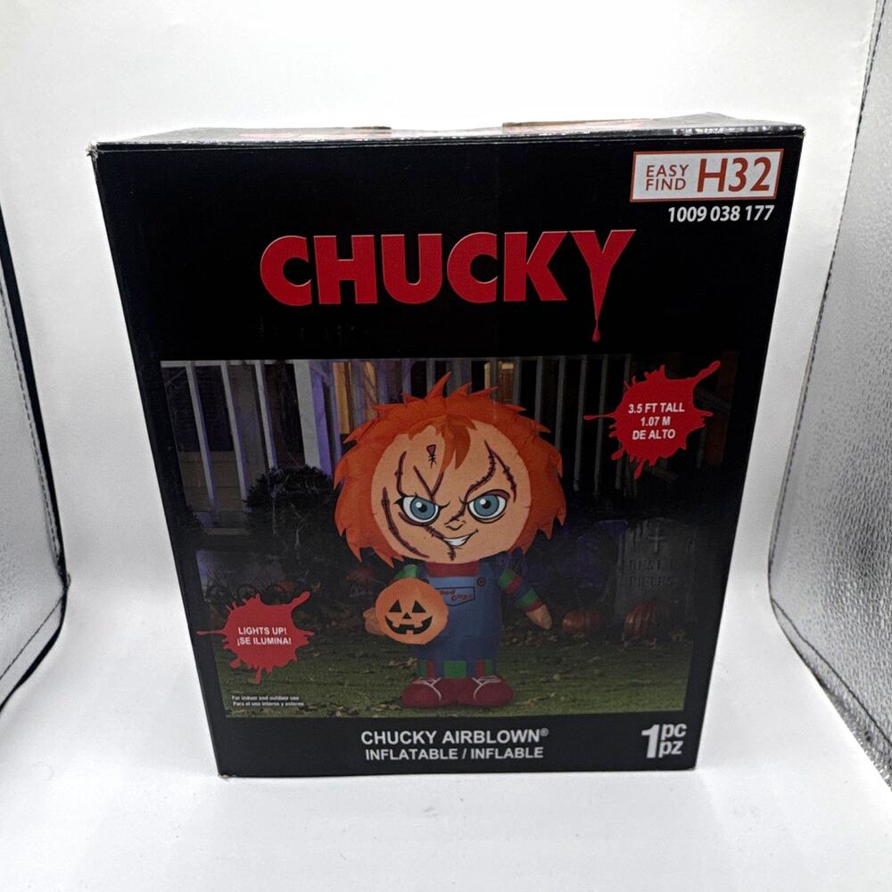 Chucky Child's Play 3.5 ft Airblown Inflatable Illuminated Outdoor Decor